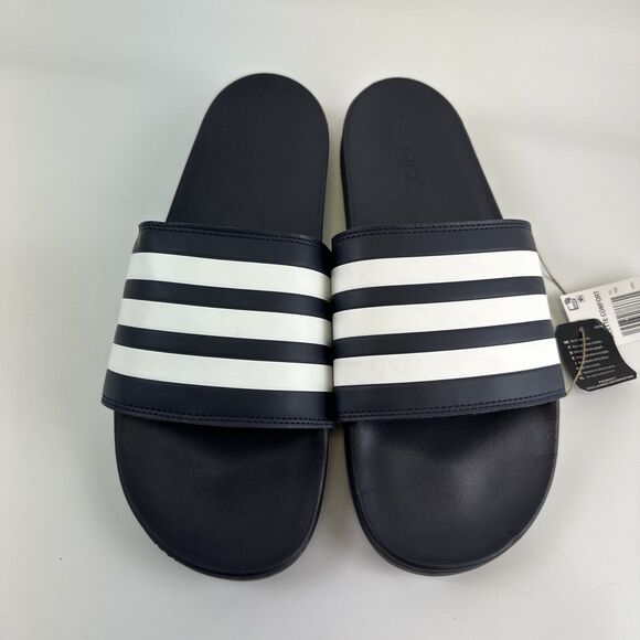 Adidas Adilette Comfort Slide Sandal Tags Navy White Stripes Legend Ink Mens 13 main image 10